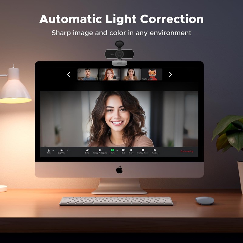 UGREEN 2K Webcam, Webcam for PC Ultra HD 1440P Computer