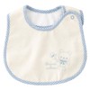 [Baby Castle] Bib, Berna, Rabbit Bear, Made in Japan, blue