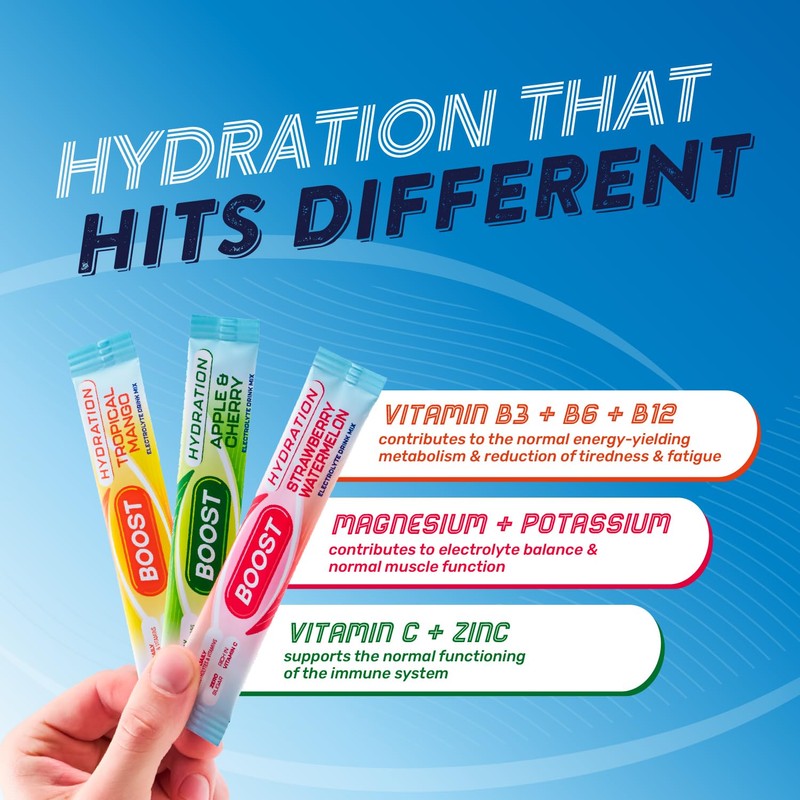 Boost Hydration Powder Apple Cherry, 15 Pack, 7g Sachets