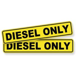 Unbranded/Generic Pair of DIESEL ONLY Vinyl Stickers / Decals / Labels Safety Truck Oil Gas Fuel