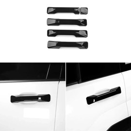 FUEISOF Door Handle Cover Trim Decoration for Hyundai Santa Fe MX5 2024 4-Piece Version with Manual Button (Black)