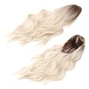 Gradient Blonde Brown Long Curly Wig Women Heat Resistant Synthetic