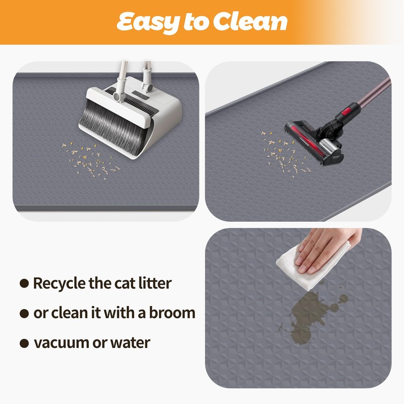 Bartuke Cat Litter Mat, Extra Large 51" x 25.6" Silicone