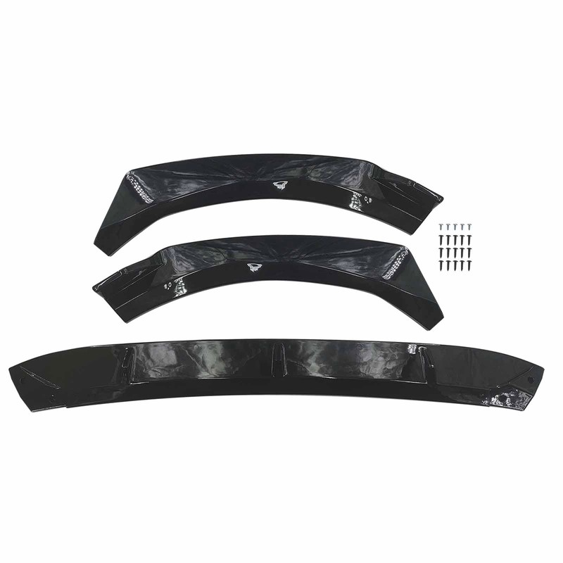 SHOWSEN 3PCS Glossy Black Front Bumper Lip Compatible with 2020-2025