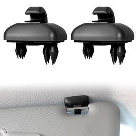 YAPKOLV Pack of 2 Car Sun Visor Hooks, Car Sun Visor Clip Hook, Hook for Sun Visors Compatible with A1 A3 A4 A5 Q3 Q5 (8E0 857 562) A7 B6 B7 B8 S4 S5 (Black)