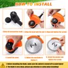 HUAREW 7Pcs 6" 40T Carbide Weed Wacker Blades w/Nut for