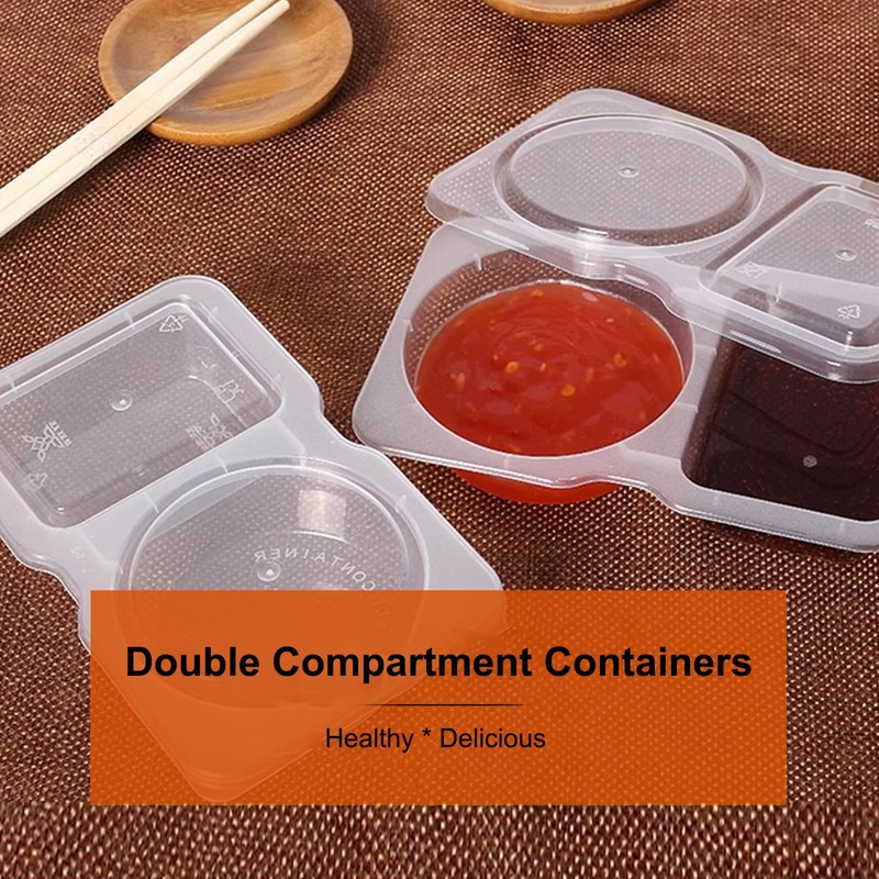 10Pcs Reusable Snack Pack Containers,Reusable Snack Pots with Lids, Double