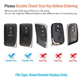 Tukellen for Lexus Leather Key Fob Cover with Keychain Compatible with Lexus RX ES GS LS NX RS GX LX RC LC Smart Key-Blue