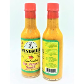 Bajan Windmill Barbados Hot Yellow Pepper Sauce 5oz/148 ml (2 bottles pack)