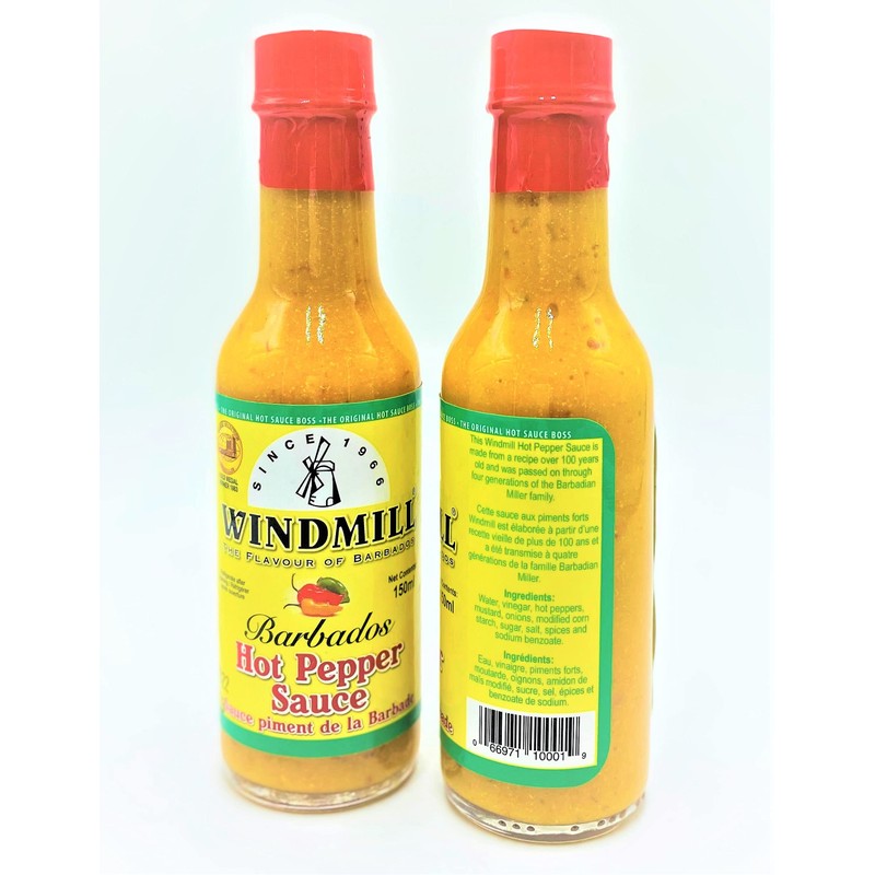 Bajan Windmill Barbados Hot Yellow Pepper Sauce 5oz/148 ml (2