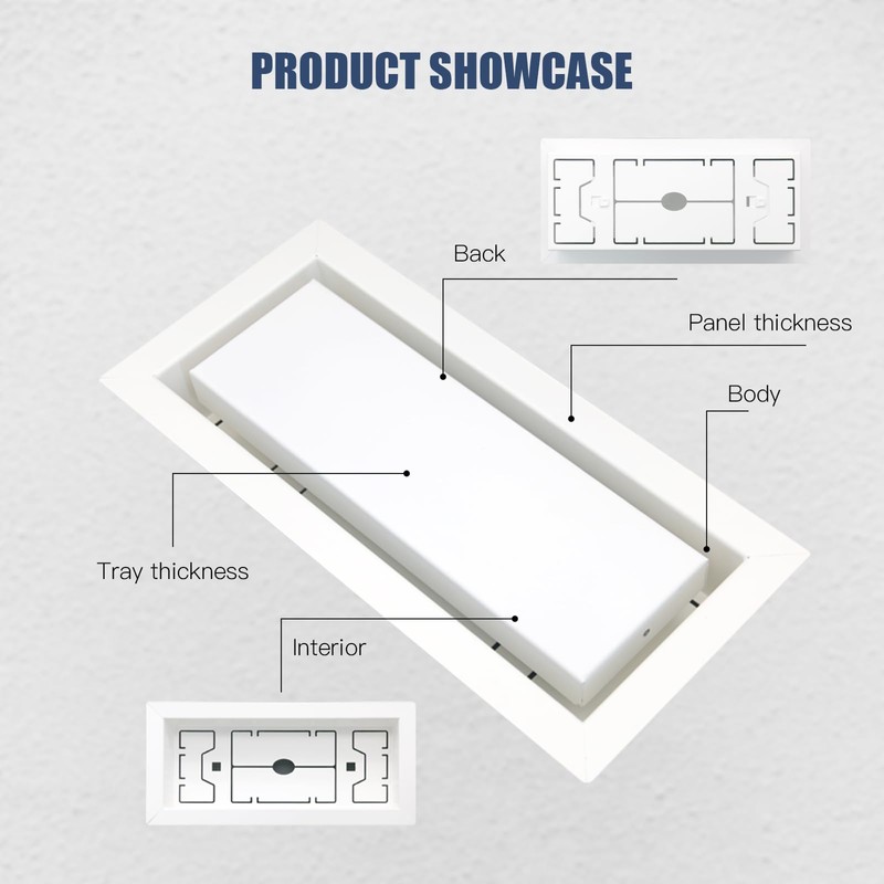 Jatohome Flush Mount Register 4X10 Inch Modern Air Vent White