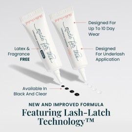 FlutterHabit Made for This Adhesive Clear for Eyelash Extensions - Your Ultimate All-Day Hold Lash Cluster Glue for Effortless, Stunning, and Long-Lasting Eyelashes - All-in-one Lash Glue