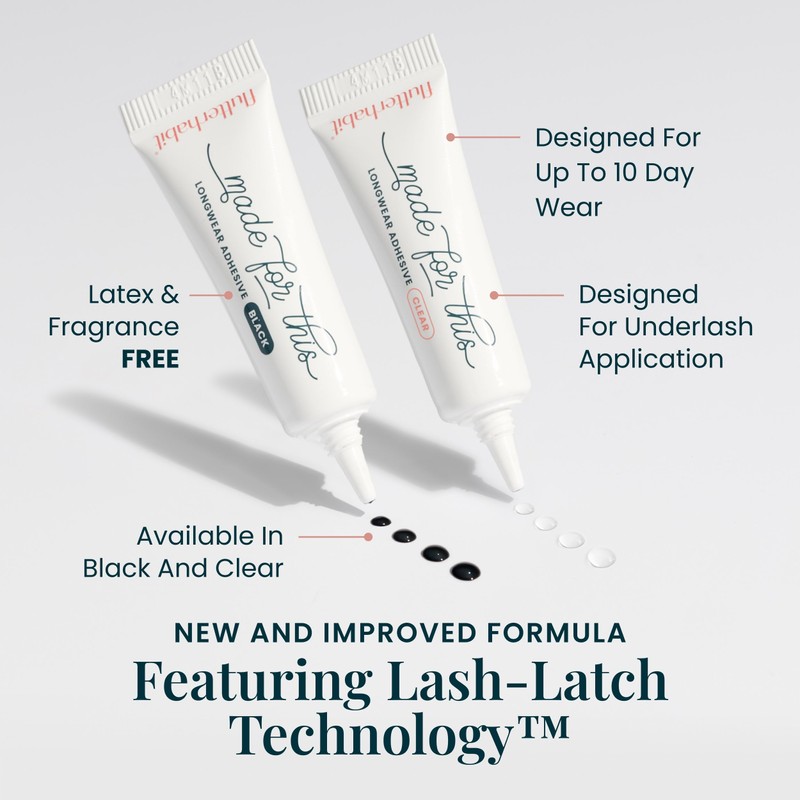 FlutterHabit Made for This Adhesive Clear for Eyelash Extensions -