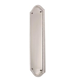   Infinity Decor Georgian Roped Edge Design Shaped Finger Push Plate Protector 300x75mm - for Interior or Exterior Door (Polished Chrome)
