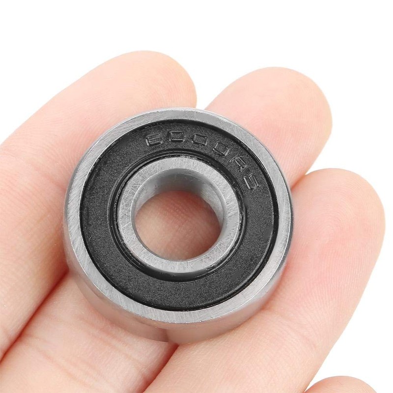Akozon Ball Bearings 10pcs 6000-2RS Rubber Sealed Deep Groove Ball