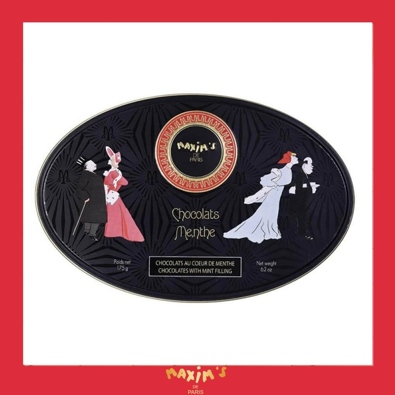 Maxim's De Paris - Chocolate Covered Mint Candies in a