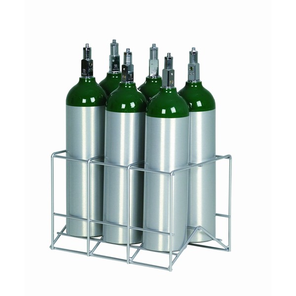 6 Cylinder Metal Rack for D/E / M9 Oxygen Cylinders (Rack Only)