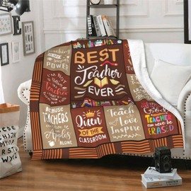 Zvzmzy Christmas Teacher Gifts, Teacher Gifts for Women Blanket 60"x 50", Xmas Gifts for Teachers Women, Best Teacher Appreciation Gifts, Teacher Birthday Gift Ideas, Teacher Gifts for Christmas