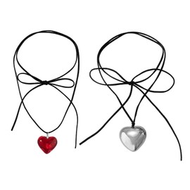 EOWVISN 2 Pieces of Love Pendant Necklace, Simple Fashion Necklace, Adjustable Necklace, Women's Necklace, Clothing Accessories