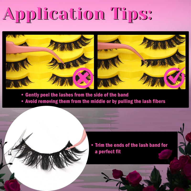Manga Lashes Anime False Eyelashes Spiky Lashes Strips (Vivid)