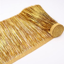 Guirnalda brillante con flecos de 8 pulgadas de ancho y 4.8 yardas para disfraces, vestidos, fotomatón, decoración de fiesta, dorado AIETSYEI