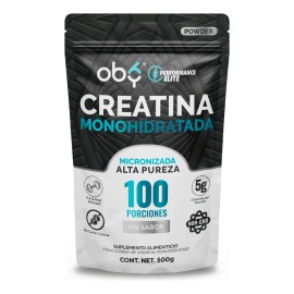 Creatina Monohidratada Micronizada Pura Polvo 500g - Oby Creatina 100 porciones Sin sabor
