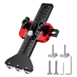 YOZYU Thin Rip Table Saw Jig - 3 Pulleys Thin Rip Jig for Making Repetitive Narrow Strip Cuts，Thin Rip Jig Cutting for 3/8 x 3/4 U Slot, 1/4 x 3/8 T Slot, Safe and Fast Ripping Guide