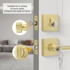 goldenwarm Exterior Deadbolt and Keyed Entry Door Handle Set, Brushed