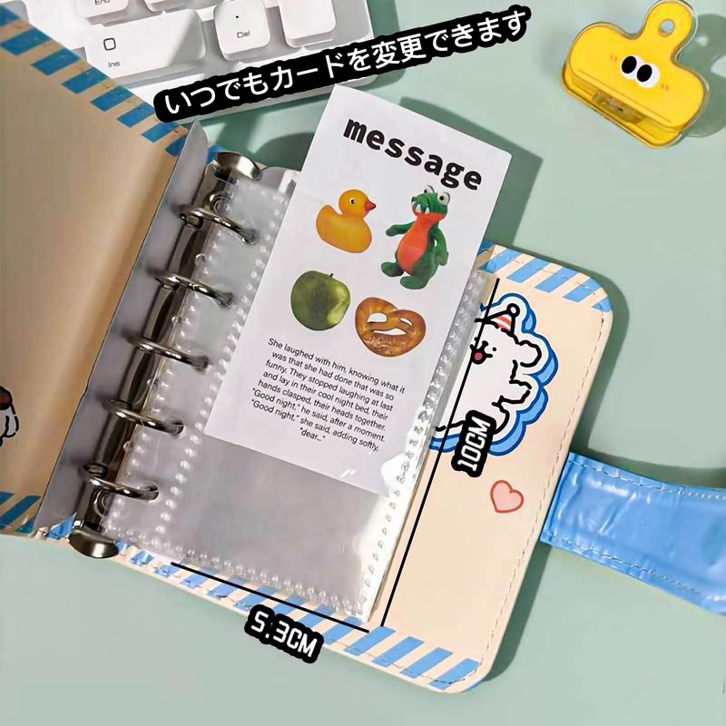 M5 Sticker Binder with 10 Refills, 5 Holes, Transparent Mat,