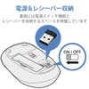Elecom M-IR07DRGN Wireless Mouse, Includes Receiver, Size M, 3 Buttons,