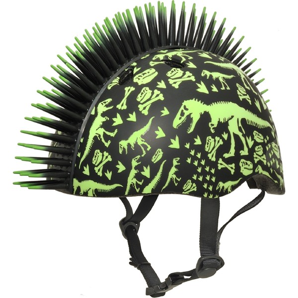 Raskullz T-Rex Bonez Mohawk Helmet, 3+ (48-52Cm), Black/Indigo