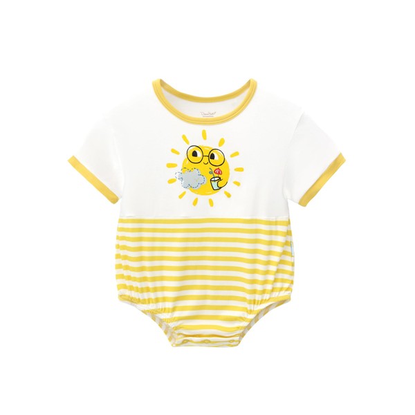 DREAMHALO Baby Boy Bodysuit Short Sleeve Jumpsuit Soft Romper Infant