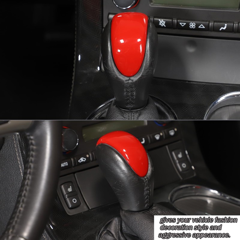 Lcojicep ABS Car Gear Shift Knob Cover Compatible with Corvette
