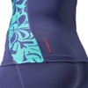 Speedo Women's Printed Long Sleeve Rash Top, Hapuna Blue, M