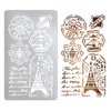 UNICRAFTALE Metal French Postmark Element Stencils Stainless Steel Reusable Templates