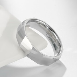 SOXEMAN 1 piece luxury simple wedding for men and women, fashionable tungsten steel couple ring, width 6mm