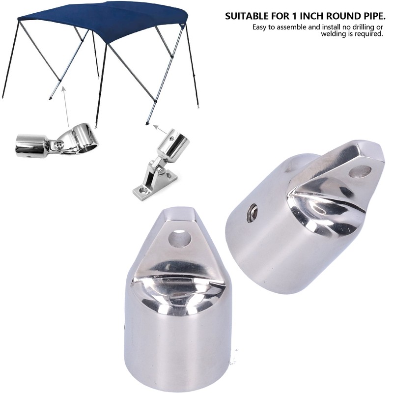 2pcs Bimini Top Cap External Eye End Accessories 316 Stainless