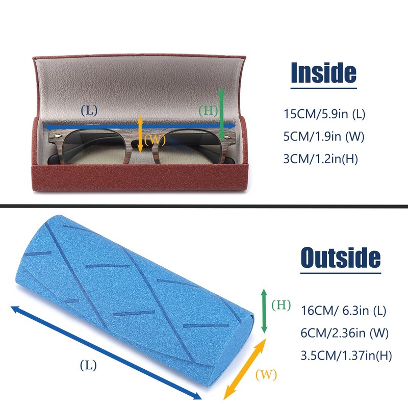 OPUGIT Glasses Case Hard Case Hard Shell Glasses Case Box