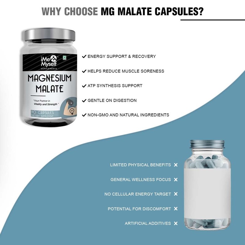 iMeMyself Magnesium Malate Dietary Supplement – 90 Capsules