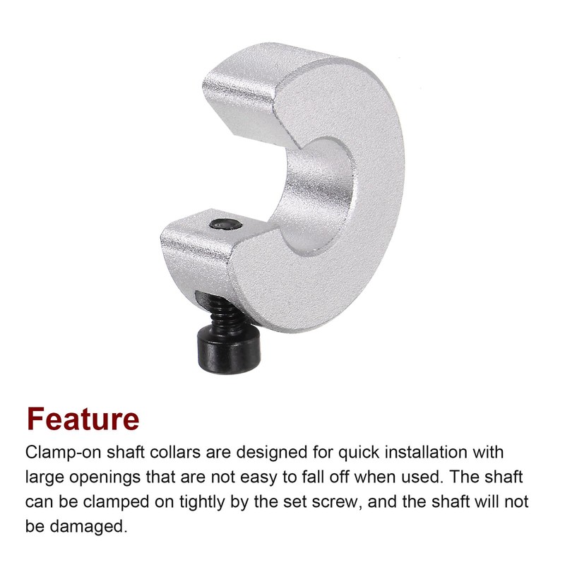 HARFINGTON 2pcs Shaft Collar Set for Linear Rail SBR12, Clamp-on