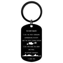 YEYPOP Keychain for Boyfriend Birthday Gifts for Husband Valentines Day Anniversary Christmas Gifts for Him Keychains for Men