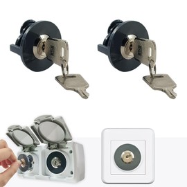 Shuokang 2 Pack Socket Lock,Prevent Electricity Theft,Save Electricity Cost,Prevent Children Pets Contact Electrical Appliances,Widely Used Indoor and Outdoor