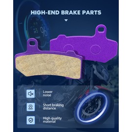 ECCPP Brake Pads Fits for 2008-2014 FLHTCU Ultra Classic Electra Glide, 2008-2013 2015-2018 Road Glide, FA409 Front and Rear Brake Pads
