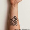 'Pirate Skull with Goatee Beard' Temporary Tattoo - Water Resistant,
