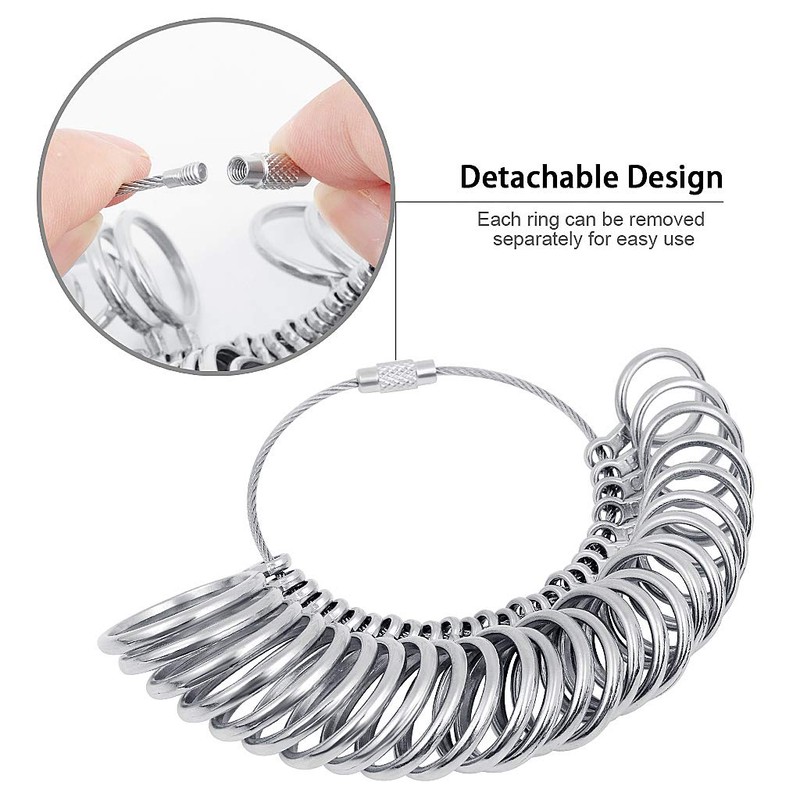 JCF Ring Sizer Gauge Set with Plastic Ring Sizer Belt