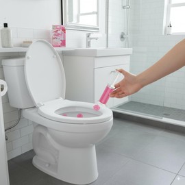 Air Fusion Toilet Gel Stamps, 56 stamps – Long-Lasting, Easy-Apply Toilet Bowl Cleaner – Removes Stains & Odors (Floral)