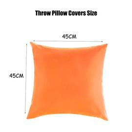 2 Pack Waterproof Outdoor Throw Pillow Covers PU Coating Pillow Shell Decorative Garden Cushion Cases Square Pillowcases for Patio Couch Tent Balcony Sofa (18x18 Inch) - Orange