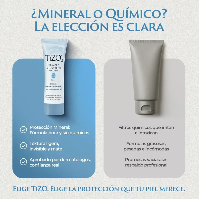 Tizo 2 Protector Solar Facial Mineral SPF 40 Sin Color