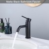 Bathroom Faucet Matte Black Modern Bathroom Sink Faucet with Single