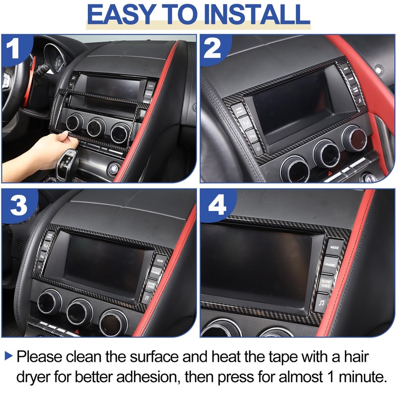 Daeiclru Car Navigation Screen Frame Trim Cover Fit for Jaguar